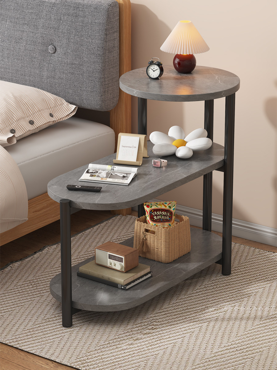 床边桌床头柜家用卧室现代小型多层置物架沙发边几小桌子简约茶几