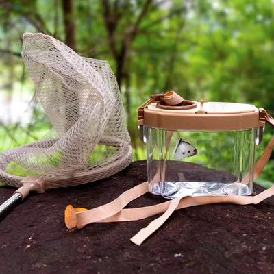 FUM儿童户外捉虫网不锈钢折叠伸缩网昆虫动物植物观察盒探索套装