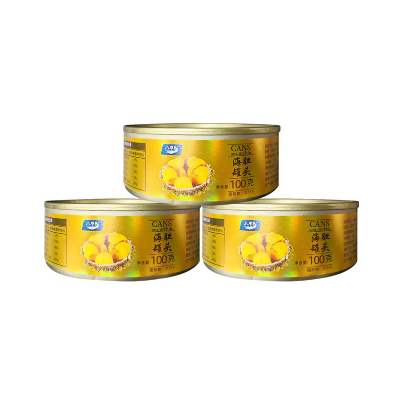 小平岛即食海胆罐头大连特产海鲜零食海胆酱蒸蛋宝宝辅食100g*3罐