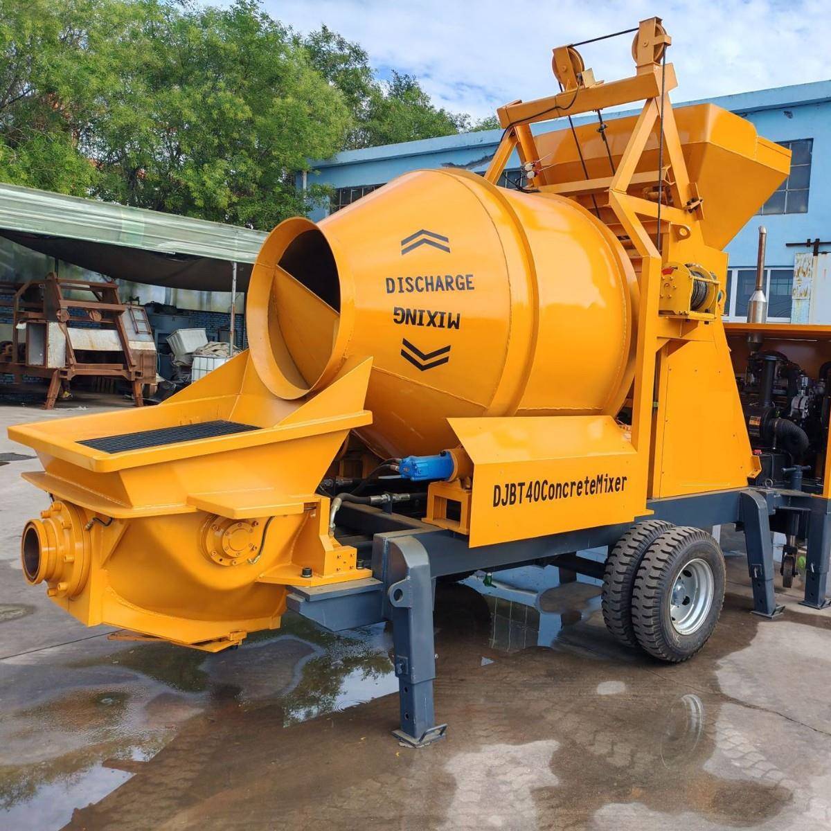 柴油搅拌拖泵混凝土搅拌泵送一体机源头厂家直供