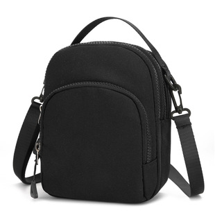 竖款帆布包女士小包休闲简约高级感防水旅行放手机单肩斜挎包女包