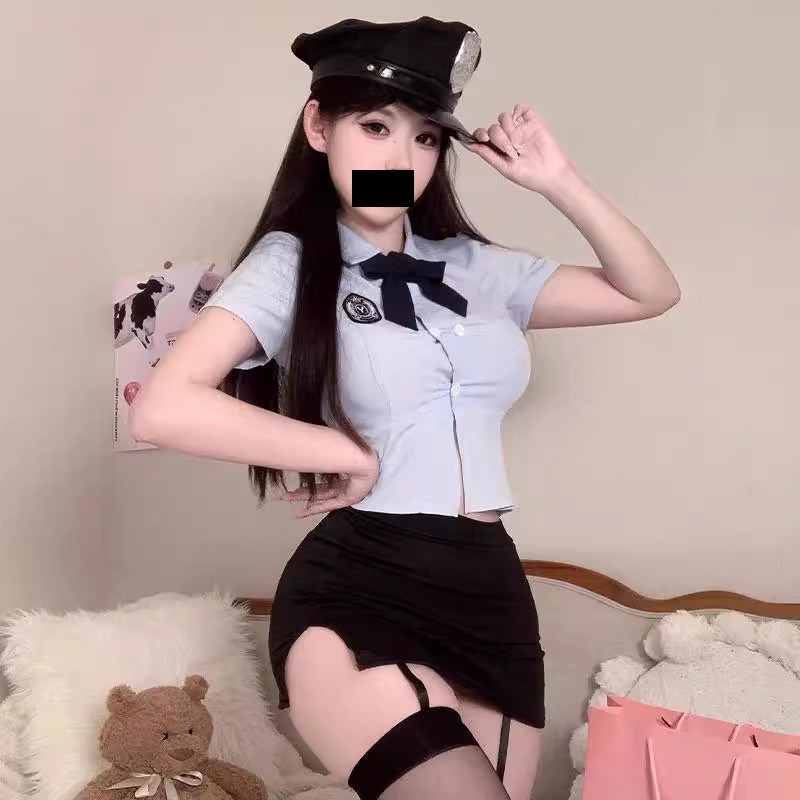 性感jk床上两件套擦边制服套装风学院风水手服高级感趣味睡裙短款