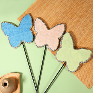 蝴蝶扇子芭蕉梅花团扇仿花罗汉服中国风古典舞蹈摄影道具长柄宫扇