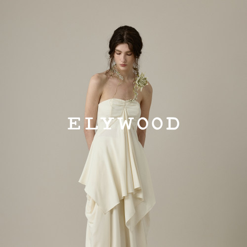 Elywood不规则下摆抹胸上衣