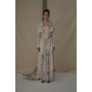 防晒空调衫 长袖 翻领 外套叠穿外搭上衣薄款 Elywood印花分割短西装