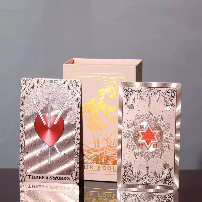 新款金箔塔罗牌全套批发彩印塑料