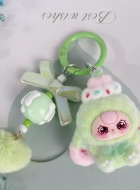 娃三岁萌粒书包包包挂件钥匙扣