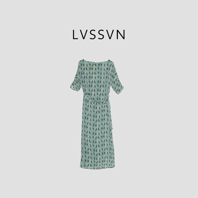 LVSSVN/露裳2025 温柔气质女士花色连衣裙 L-30155