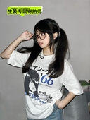 男女数码 我不是姜 涩谷女孩T恤260g重磅纯棉短袖 宽松体恤休闲百搭