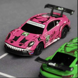 宏星车模1:43全比例合金漂移车涂鸦版四驱遥控车陀螺仪RC迷你车