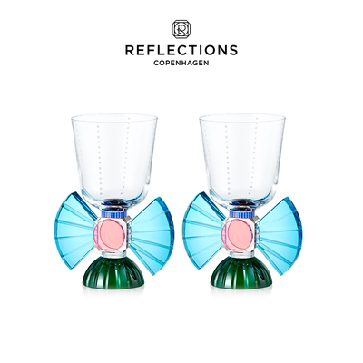 丹麦Reflections Copenhagen反射哥本哈根Somerset矮脚水晶杯北欧