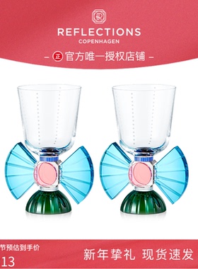 丹麦Reflections Copenhagen反射哥本哈根Somerset矮脚水晶杯北欧