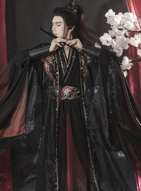 书禹【夜焰】书禹新款原创古装侠客汉服男女同款酷飒仙侠cos套装