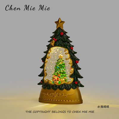 「圣诞节小夜灯装饰品老人圣诞树雪人圣诞灯场景布置氛围摆件礼物