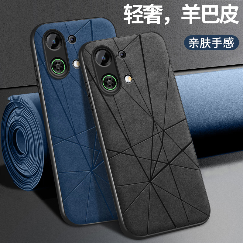 适用oppok13turbo手机壳K13Turbopro新款硅胶OPPOk13保护套镜头带防摔软外壳高级皮纹多为线条男女挂绳后盖