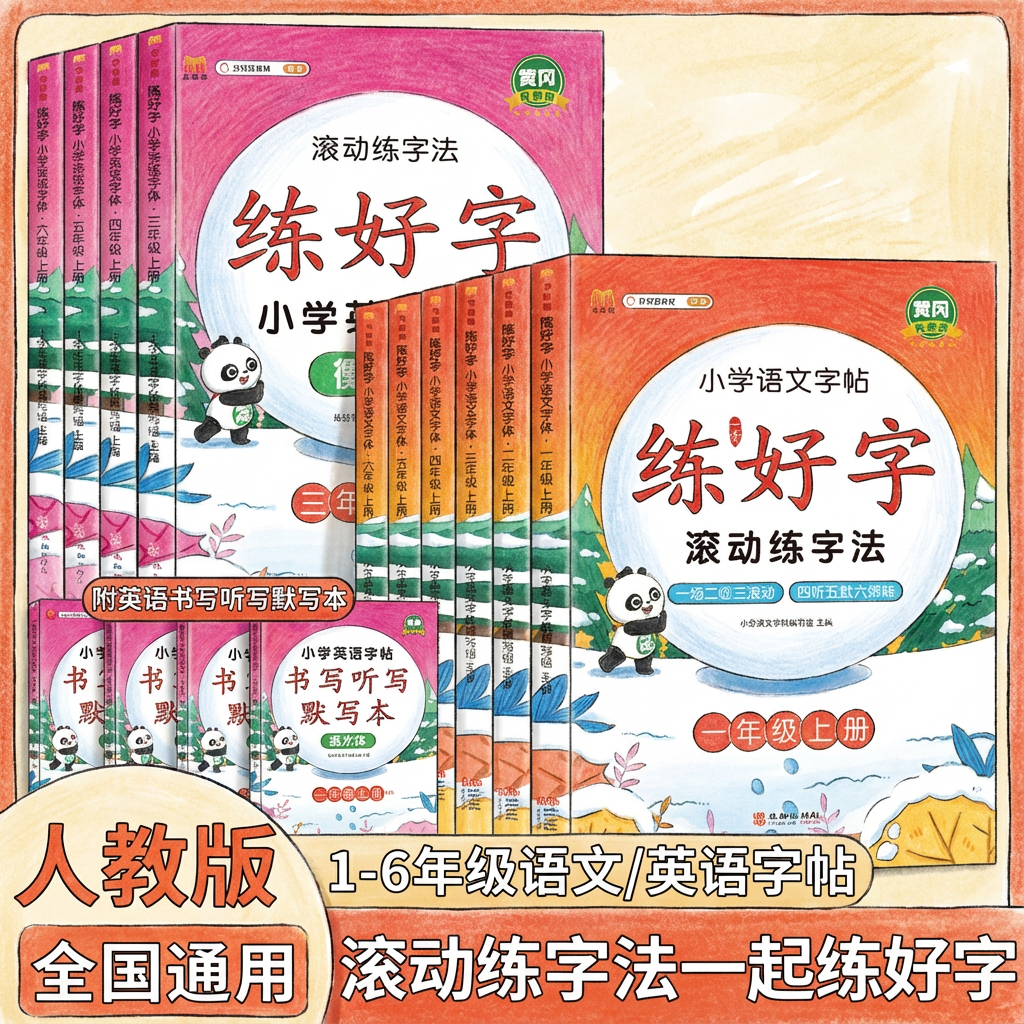 练好字滚动法小学语文汉字帖