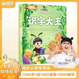 金龟子象形识字大王发声书认字卡幼小衔接幼儿园有声点读笔学习机识字大王卡片3000字幼儿园启蒙点读有声书一年级早教益智玩具神器