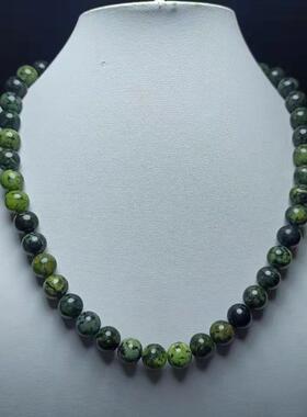 西藏药王石项链天然活磁蛇纹石玉石妈妈链药王石项链