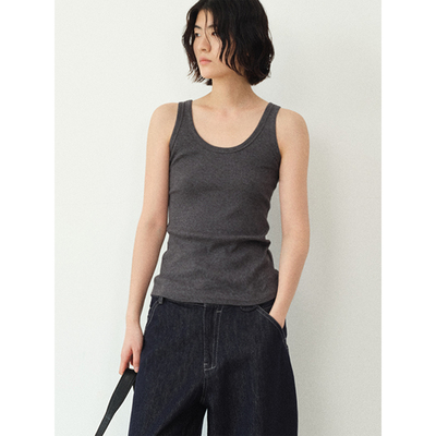 SILAVIE夏季80支高密U领吊带背心