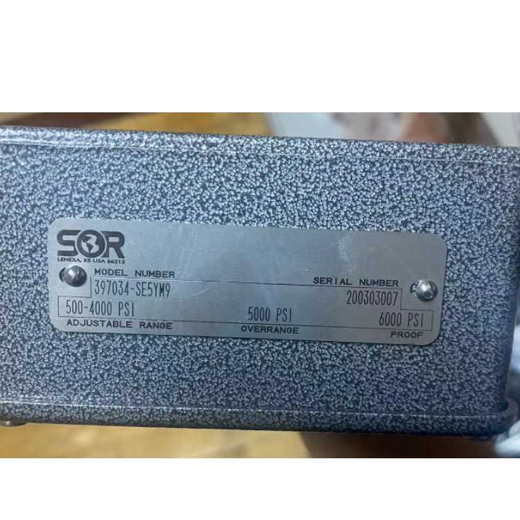 索尔SOR压力开关 差压开关4NN-EE4-N4-B1A