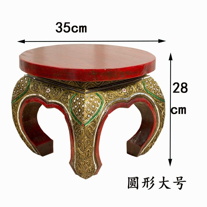 泰国实木凳子东南亚家具家用泰式洗脚矮凳木头小板凳网红圆换鞋凳,住宅家具,红木椅凳,淘宝优惠券,粉丝福利购,淘宝优惠卷