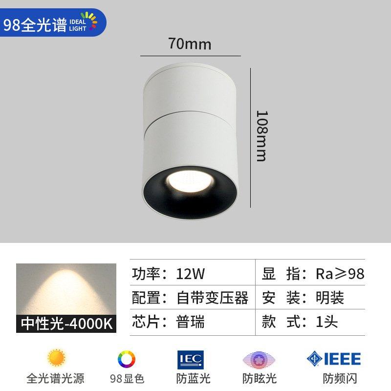 智能款双头三头四头明装射灯可调角度防眩护眼客厅无主过道玄关灯,家装灯饰光源,明装射灯,淘宝优惠券,粉丝福利购,淘宝优惠卷