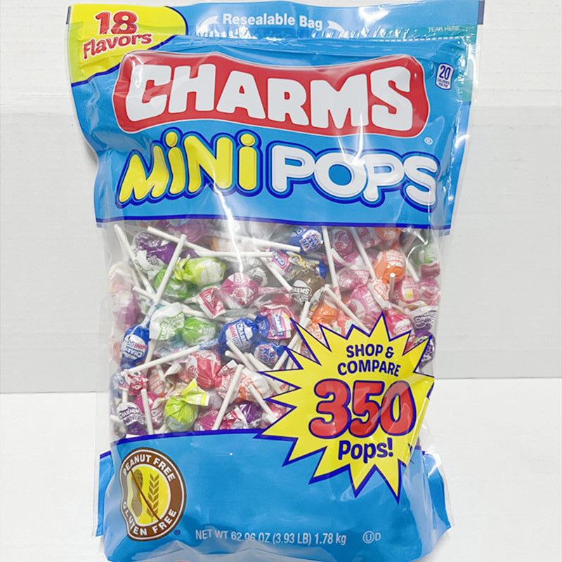 美国CHARMS POPS混合水果味棒棒糖婚庆喜糖糖果儿童零食350支