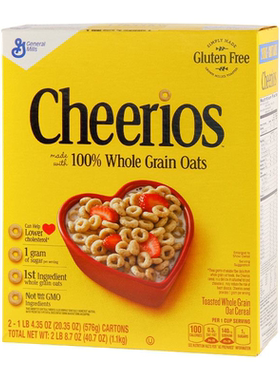 美国Cheerios通用磨坊麦圈原味蜂蜜谷物圈早餐儿童麦片