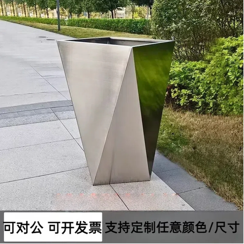 厂家直销不锈钢花箱露台阳台定制景观酒店庭院种植市政本色花盆