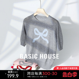 修身绵羊毛针织衫BasicHouse