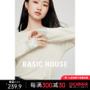 刺绣长袖 Basic 百家好新中式 女春设计感珍珠圆领上衣 House 针织衫