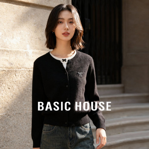 百家好温柔风假两件针织衫女秋冬