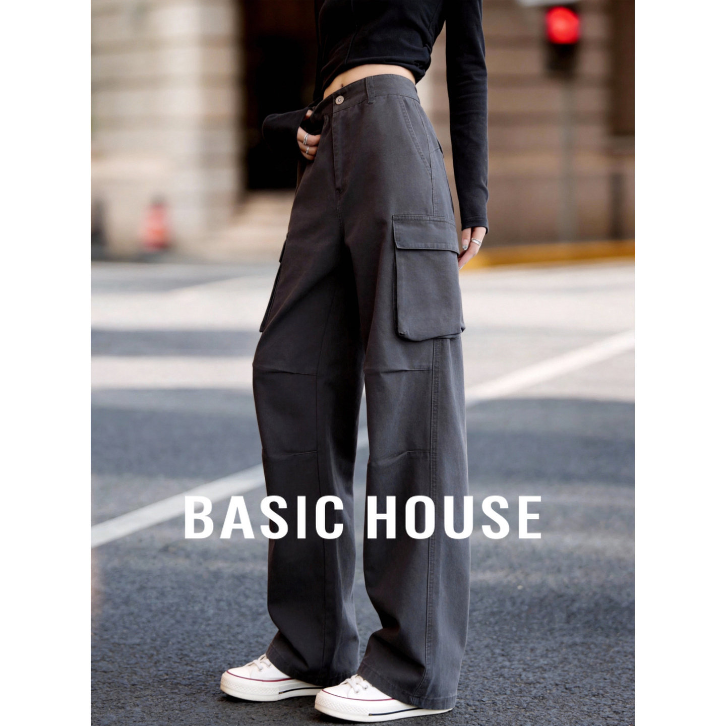 百家好棉100%直筒工装裤女春季2026新款设计感显瘦百搭阔腿休闲裤,女装/女士精品,休闲裤,淘宝优惠券,粉丝福利购,淘宝优惠卷