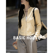 休闲立领开衫 Basic 新款 百家好黄色拉链卫衣女26春季 短外套 House