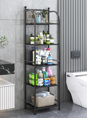 Kitchen storage rack bathroom Shelf Trolley iron shelves跨境