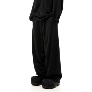 SCD crowd 24秋冬 春秋休闲暗黑垂感显瘦阔腿裤百搭抽绳运动长裤