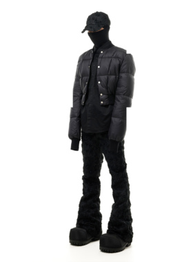 SCD crowd 24秋冬 90白鸭绒暗黑先锋短款外套修身显瘦男女羽绒服