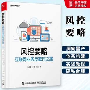 正版风控要略 互联网业务反欺诈之路 马传雷 电子工业出版 业务安全产品设计研发互联网投资人创业者产品经理运营安全风控人员书籍