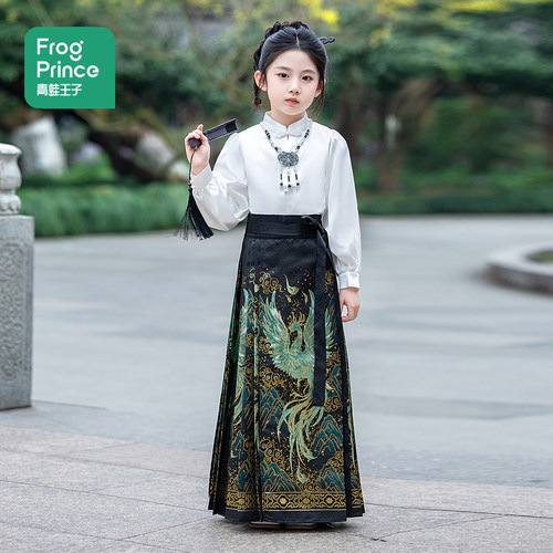 青蛙王子童装女童秋装汉服套装