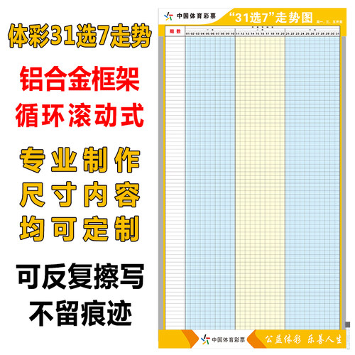 体彩走势图表格海报图