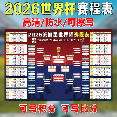 2026年美加墨足球世界杯美国赛程表对阵表体育彩票店赛事海报3824
