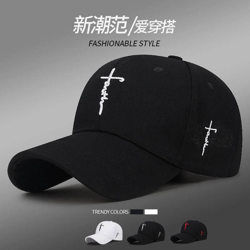 欧美刺绣英文十字休闲棒球帽