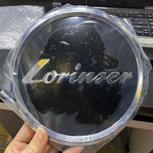 适用奔驰威霆改装罗伦士中网大标志Lorinser车头标3D镜面前后车标