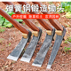 手工锻打锄头农用弹簧钢老式 加厚挖齿户外松土开荒种菜