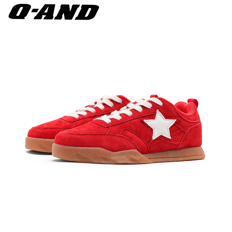 奇安达2025新款经典红色德训鞋女