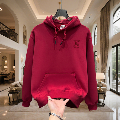 大码300斤连帽卫衣男印花宽松