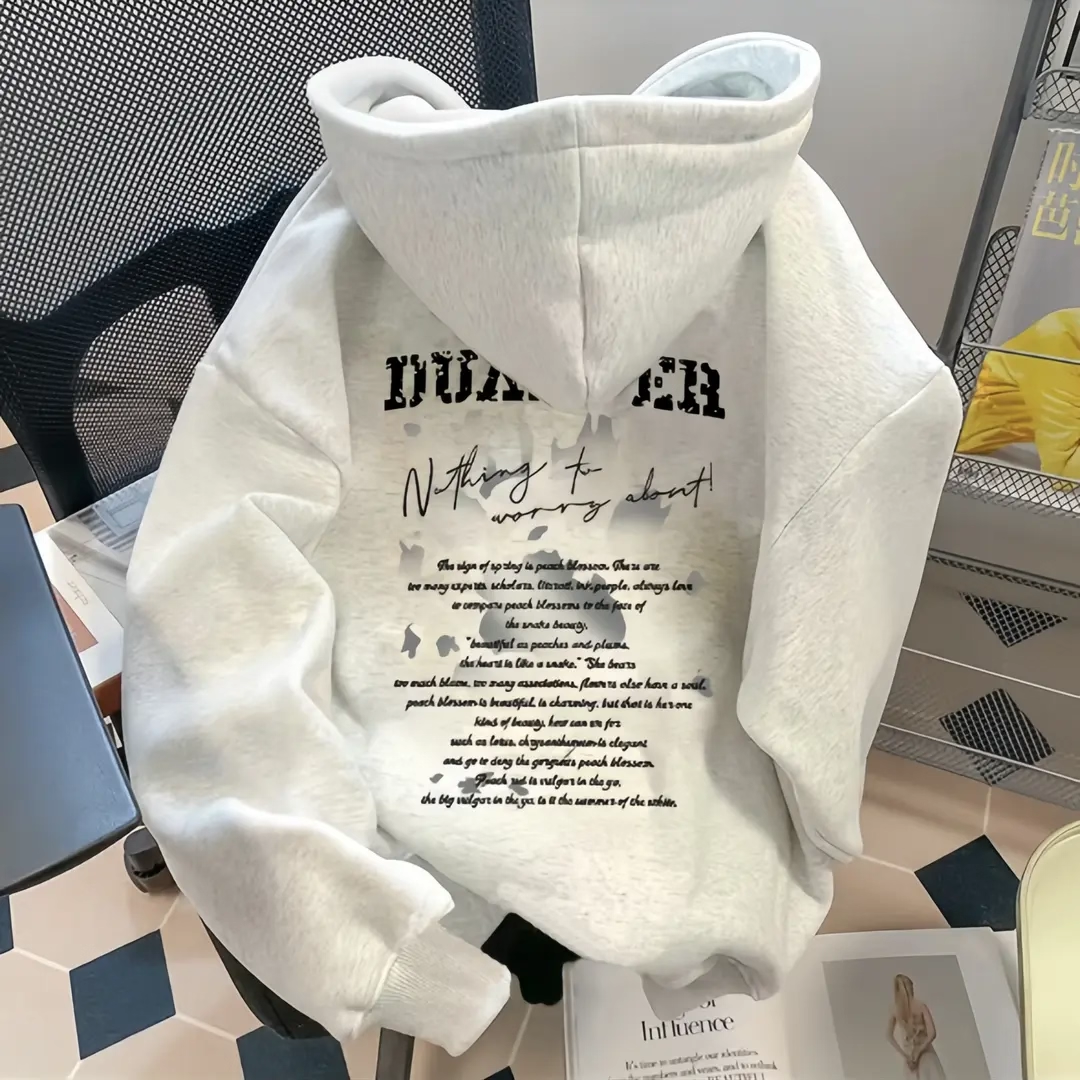 大码300斤潮流字母连帽卫衣