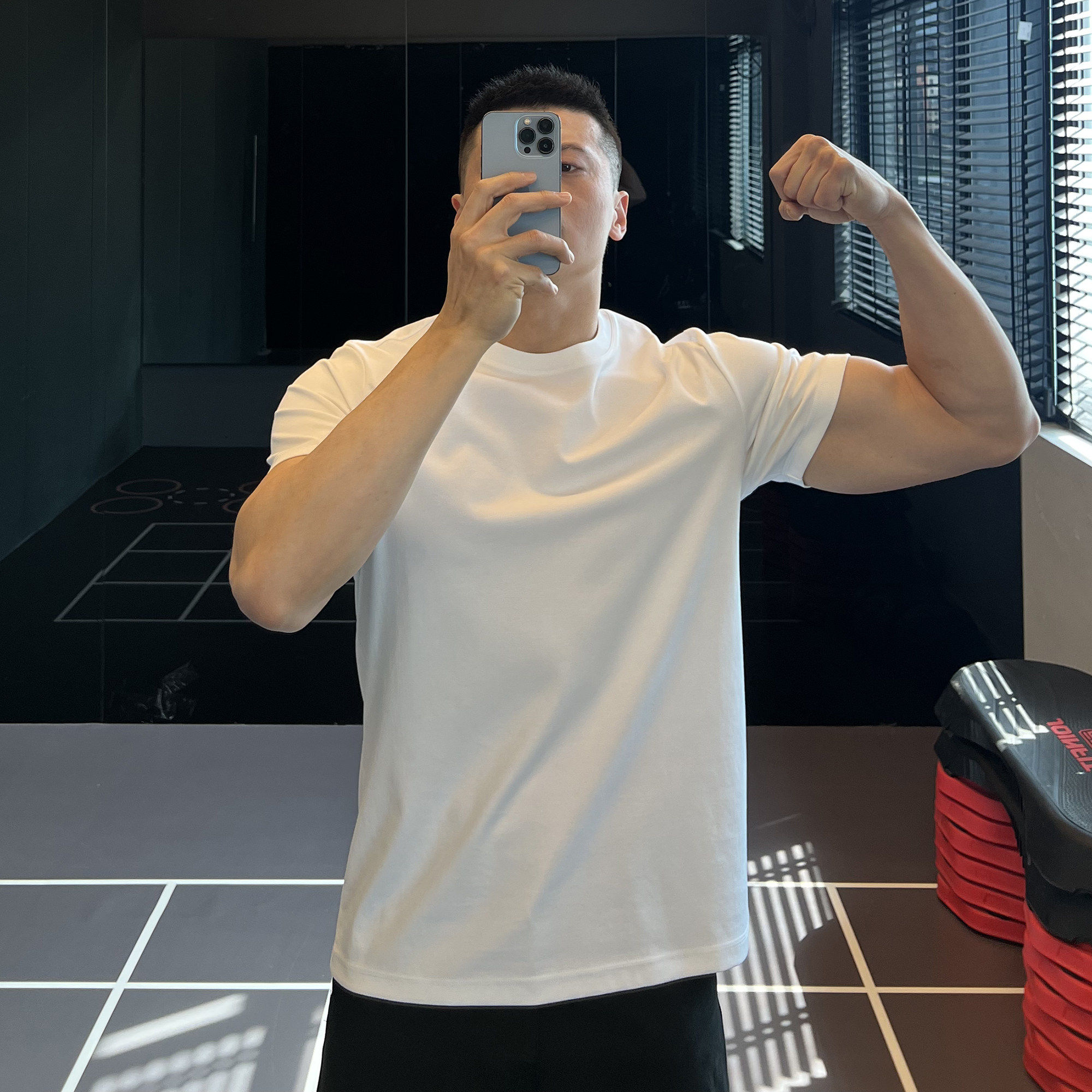 加大码300斤春夏新款重磅纯棉索罗娜运动短袖男女凉感T恤健身衣服