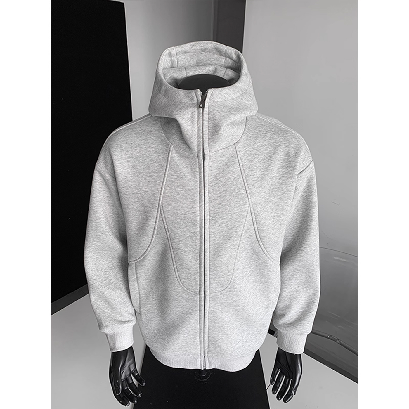 大码300斤美式cleanfit连帽卫衣