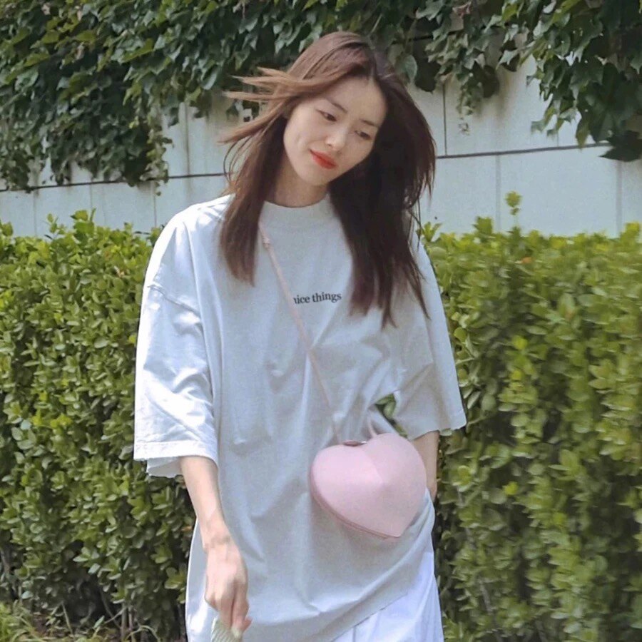 明星刘雯同款美式简约恤女夏短袖